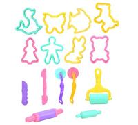 Takingup 15 Pezzi/Set Accessori per Pasta da Gioco, Strumenti per Pasta da Gioco per Bambini con stampi per Forme, Rullo ed estrusore per Divertimento Creativo - Set di Strumenti per da