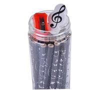 Takingup 36 matite divertenti a tema musicale con gomma e temperamatite Matite carine rotonde da 7 pollici per bambini che disegnano e scrivono - Divertenti