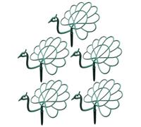 Takingup 5 Set Supporti per Piante, Anelli di Supporto per Fiori a Forma di Pavone per Girasoli e Fiori Medio-Piccoli - Gabbia per peonia Verde