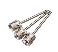 Takingup Adattatore in Acciaio con Aghi di pompaggio a Doppia Porta in Acciaio per Pompa ad per Basket Calcio 3 Pezzi, ago per Pompa ad per Uso Domestico