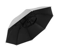 Takingup Cappello a Ombrello, Cappello a Ombrello per la Testa Protezione da Sole e Pioggia Mani libere per la Pesca, l'escursionismo, Grigio - Cappelli per Adulti