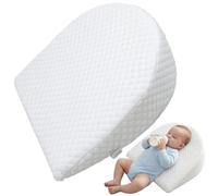 Takingup Cuscino a cuneo per neonati, Cuscino per allattamento per alimentazione e reflusso, ergonomico di supporto per neonati per, Bianco - Cuneo per gravidanza