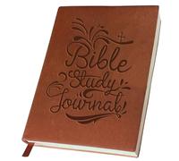 Takingup Diario per lo studio della Bibbia Agenda devozionale cristiana in finta pelle per la laurea Pastore Chiesa Battesimo Croce - Diario biblico per uomini