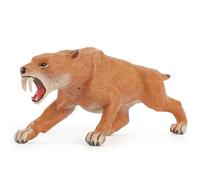 Takingup Figurina di tigre, giocattolo realistico di tigre con denti a sciabola per bambini, figura preistorica, statua di giocattolo educativo per l'apprendimento