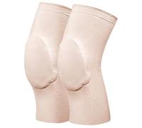 Takingup Ginocchiere per ballerini - Sensazione invisibile con cuscino in silicone, ginocchiere traspiranti e antiscivolo per danza classica, yoga, cheerleader (Beige, S) - Tutore per ballerini