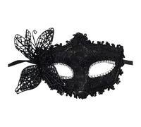 Takingup Maschera per Mascherata da Donna, Maschera Nera alla Moda con Decoro a Farfalla Occhio in Pizzo Sexy con Cravatta per Ballo in Costume Maschere per Ballo