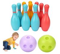 Takingup Palle da Bowling per Bambini, Set da Bowling per Bambini, Gioco in plastica, Giocattoli con Palline da Festa, con 10 Birilli e 2 Palline, Set da Gioco