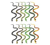 Takingup Scherzo dei, 12 Pezzi Serpente di Gomma Serpente Realistico Giocattolo Foresta pluviale Rettile per bomboniere Puntelli da Giardino