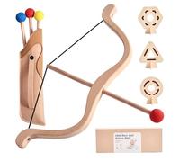 Takingup Set Arco e frecce per Bambini, Arco e Freccia in Legno con Punta in Schiuma sicura con 3 bersagli per Giochi all'aperto al Chiuso, Set per tiro con l' per Ragazzi Ragazze dai 4 Anni su -