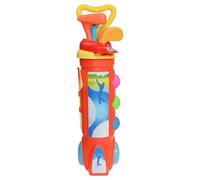 Takingup Set da Golf per Bambini con Carrello portaoggetti con rotelle, Mazze da Golf in plastica per Bambini per Giochi all'aperto tra Genitori e Figli e apprendimento dei, Rosso - Carrello per Bam