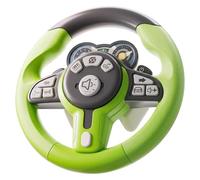 Takingup Volante Giocattolo, Volante in plastica per Bambini per Auto, Giocattolo di Guida interattivo con 11 Chiavi e contenuti per l'apprendimento precoce - Verde -