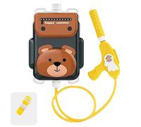 Takingup Zaino per l'acqua Pistola ad Acqua Che schizza Giocattoli con Serbatoio da 1300 ml per Bambini Spiaggia Piscina Squirter per Bambini, Orso Bruno, Pistola