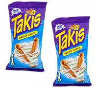 Takis Buckin’ Ranch Chips 2x100g - Tortilla Chips Arrotolate al Gusto Ranch | Snack Croccante Americano | Non Piccanti | Chips di Mais Intense | Snack Internazionale