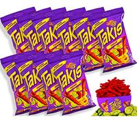 Takis Fuego Chips messicani taglienti (confezione da 10) - ciascuno 90 g - Scatola di chip Takis