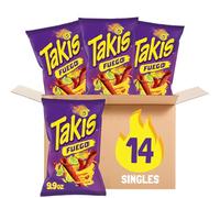 Takis Fuego - Confezione da 14 patatine per tortilla con peperoncino e lime, 280 ml