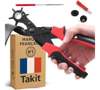 TAKIT Pinza Fustellatrice, Strumento Girevole Per Perforare Cinture, Borse, Cinturini Per Orologi E Altro, 6 Dimensioni- 2mm, 2.5mm, 3mm, 3.5mm, 4mm, 4.5mm