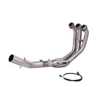 TAKOIL per MT-09 Mt09 Tubo di Scarico Anteriore Linea Sportiva Moto perdite ATV silenziatore 2021-2023 Moto Sistema di Scarico Completo Punta del silenziatore (Color : A)