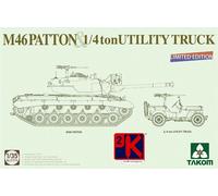 Takom 2117X M46 Patton US Medium Tank & ¼ Ton Utility Truck 1/35 Scala Kit -T48