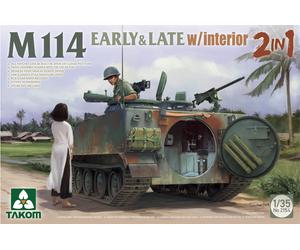 Takom 2154 M114 US/Vietnamese Early & Late Kit Plastica 1/35 T48 Post
