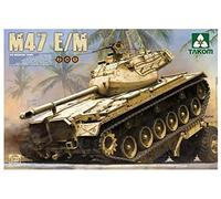 TAKOM Veicolo Militare Modellino da Costruire US Medium Tank M47 E/M 2 in 1, Colore Verde Oliva, TAK-2072