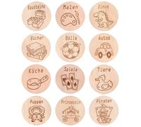 TAKONE Etichette per IKEA TROFAST - Set di 12 adesivi con punti in , etichette per scaffali e scatole di immagazzinaggio, aiuto visivo per la casa e la cameretta dei bambini