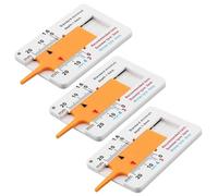 TAKONE Tread Depth Gauge for Tyres - 3 Pack 0-20mm Plastic Tyre Tread Depth Tool for Car, Motorcycle, SUV, Van & Truck (Giallo)