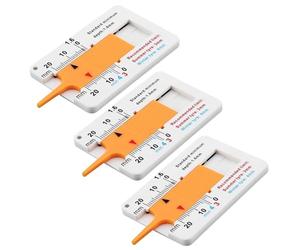 TAKONE Tread Depth Gauge for Tyres - 3 Pack 0-20mm Plastic Tyre Tread Depth Tool for Car, Motorcycle, SUV, Van & Truck (Giallo)