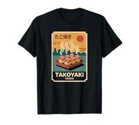 Takoyaki Balls Dotonburi Giappone Retro Japanese Kanji Souvenir Maglietta