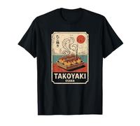 Takoyaki Balls Dotonburi Giappone Retro Japanese Kanji Souvenir Maglietta