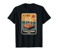 Takoyaki Balls Dotonburi Giappone Retro Japanese Kanji Souvenir Maglietta