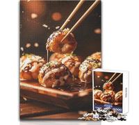 Takoyaki con salsa e semi di sesamo Puzzle da 1000 pezzi per adolescenti Gioco educativo di ragionamento e abilità Regalo premuroso ideale per tutti gli eventi Dimensioni 38x26cm