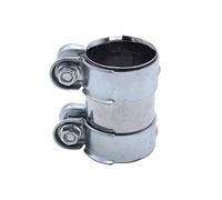 TAKPART Raccordo per tubo di scarico a doppio morsetto, diametro 55 mm x 95 mm, 1K0253141M, colore argento