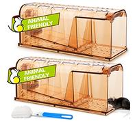 TAKRINK Trappola per Topi Umana Non Letale 2 Confezione Trappola per Topi per Esterni Riutilizzabili con Foro d'Aria Sicuro per Bambini e Animali Domestici