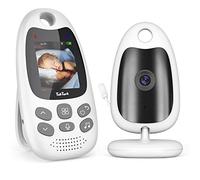 TakTark Baby Monitor, 2.0'' Videocamera Baby Monitor Video e Audio con Visione Notturna Telecamera Bambini con Monitor con Sensore di Temperatura e VOX, Monitor Bambini Ninne Nanne