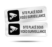 TAKULA Adesivo per videosorveglianza, con videosorveglianza, 15 x 5 cm, adesivo per videosorveglianza, 2 pezzi
