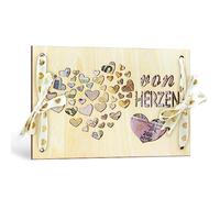 TAKULA Fiocco d'oro Amore Regalibomboniere Matrimonio,Bomboniere Matrimonio Originali，Regalini Fine Festa Compleanno,Un Regalo per Uomini, Donne e Amici|VON HERZEN(18 * 12cm)