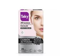 Taky Carbon Activado Bandas Cera Faciales Depilatorias 20 Un
