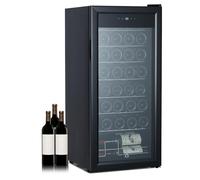 Takywep - Refrigeratore per vino con 32 bottiglie, frigorifero per vino non incassato, design compatto, porta in vetro singolo, controllo touch LED digitale, per rosso, bianco, champagne o spumante
