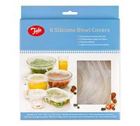 Tala Coperture per ciotole in silicone flessibili ed elastiche, set da 6 pezzi, riutilizzabili, colore: bianco