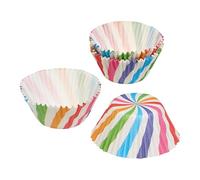 Tala FSC Pirottini per cupcake in carta, confezione da 32 pirottini ecologici, design arcobaleno a spirale, dimensioni standard