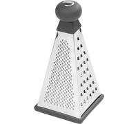 Tala Grattugia piramidale in acciaio inox, a 4 lati, portatile, per affettare e grattugiare, grattugiare e sminuzzare formaggio, verdure e altri alimenti, con impugnatura e base antiscivolo