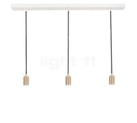 Tala Linear Triple Lampada a sospensione, bianco/ottone