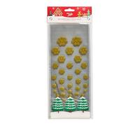 Tala Sacchetti per dolcetti con albero di Natale e neve con albero di Natale e design innevato, per regali fatti in casa, biscotti e dolciumi