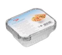 Tala - Set di 10 vaschette in Alluminio con Coperchio, 15 x 12 x 5 cm, Colore Argentato