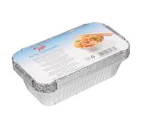 Tala - Set di 10 vaschette in Alluminio con Coperchio, 20 x 11 x 5,5 cm, Colore Argentato