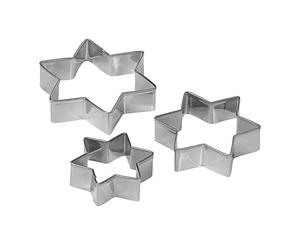 Tala Set di 3 formine per biscotti a forma di stella, in acciaio inox, diverse misure