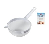 Tala Setaccio in nylon bianco da 15 cm, perfetto per filtrare, sciacquare e lavare un'ampia selezione di alimenti, tra cui riso, fagioli, insalata, frutta e verdura, lavabile in lavastoviglie