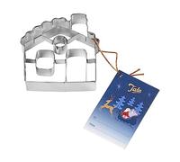 Tala Stampo per biscotti a forma di casa di pan di zenzero, perfetto per fondente e impasto, in acciaio inox