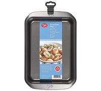 Tala Teglia per arrosto media, antiaderente, con manici piatti larghi, distribuzione uniforme del calore, teglia essenziale per forno, 25 cm x 18 cm, grigio