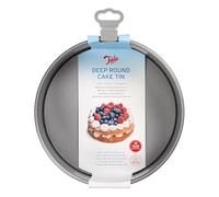 Tala Teglia per torte profonda, fondo allentato, alta antiaderente con base rimovibile, distribuzione uniforme del calore, teglia in acciaio al carbonio, adatta per frigorifero e congelatore, 21,6 x